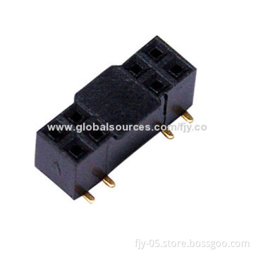 2.0 2*6P Female Header, SMT H4.3, First Wall, 5, 6, 7, 8 Holes, 2A Current Rating